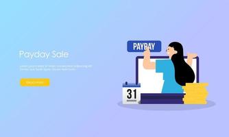 Payment day sale illustration concept vector