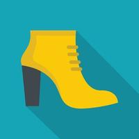 Woman shoes icon vector flat