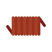 Cord spring coil icon, flat style vector