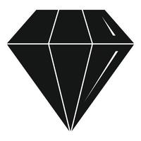 icono de piedra de diamante, estilo simple vector