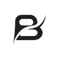 Ilustración de vector de logotipo de letra b
