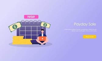 Payment day sale illustration concept vector