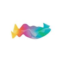 Wave line vector color background