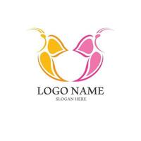 Butterfly logo icon vector design