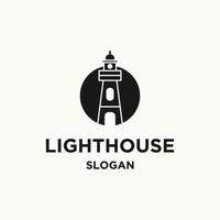 Light house logo template vector illustration design