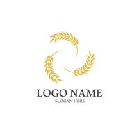 Wheat logo vector icon illustration