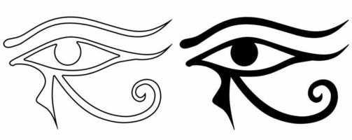 ojo de horus signo conjunto aislado sobre fondo blanco vector