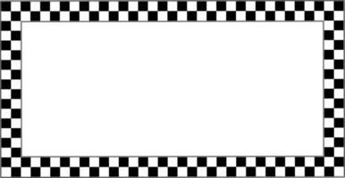 black white Checkerboard pattern, rectangle frame with copy space vector