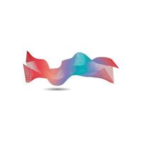 Wave line vector color background