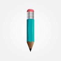 Pencil vector illustration graphic element for poster or banner design about school and study theme