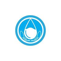 Water drop logo template vector