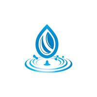 Water drop logo template vector