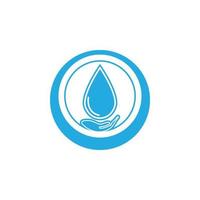 Water drop logo template vector