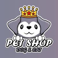 pet shop dog logo grooming and care store vector illustration character logo