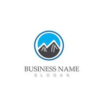 Mountain icon logo vector