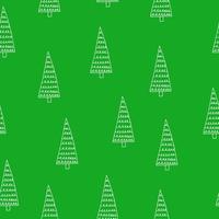 christmas tree seamless pattern hand drawn in doodle style. silhouette, simple, minimalism, monochrome, scandinavian. wallpaper, wrapping paper, textiles background vector