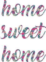 multilayer sweet home editable text decoration background vector