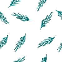 Seamless pattern with fluffy spruce and pine branches. Winter, Christmas and New Year pattern for fabric, wrapping paper and cards. vector