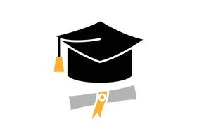 Graduation cap icon logo design template vector isolated illustration