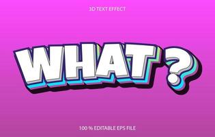 Editable 3d text effect, text effect style, what editable text effect template vector