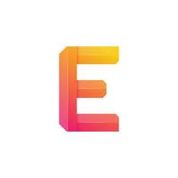 Letter E Logo Gradient Colorful Style for Company Business or Personal Branding vector