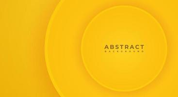 Abstract 3D Background Circle Yellow Papercut Layer with Copy Space for Text or Message vector