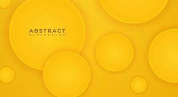 Abstract 3D Background Circle Yellow Papercut Layer with Copy Space for Text or Message vector