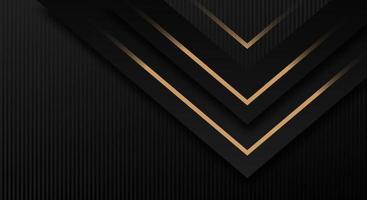 Abstract Golden Lines on Black Background. Luxury Universal Geometric Triangle Black Friday Banner vector