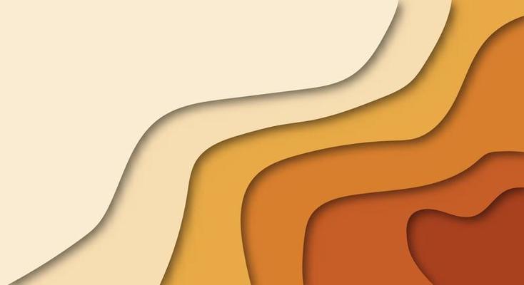 Stylish Modern 3D Paper Cut Art Template with Abstract Curve Shapes Background for Flyer, Banner, Presentation and Poster