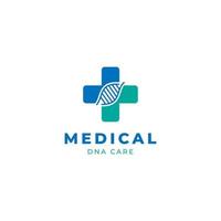 logotipo de biotecnología de salud médica con molécula, adn, átomo, vector de diseño de logotipo médico o científico