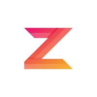 estilo colorido degradado del logotipo de la letra z para el negocio de la empresa o la marca personal vector