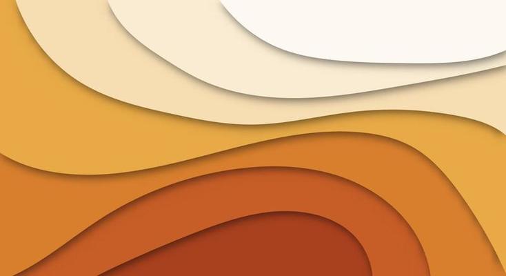 Stylish Modern 3D Paper Cut Art Template with Abstract Curve Shapes Background for Flyer, Banner, Presentation and Poster
