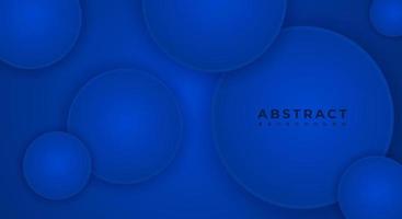 Abstract 3D Background Circle Blue Papercut Layer with Copy Space for Text or Message vector