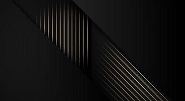 Luxury Stripes Golden Lines Diagonal Overlap on Black Background with Copy Space for Text vector