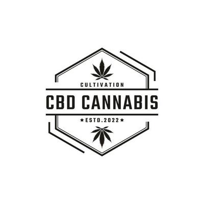 Vintage Retro Badge Emblem Cannabis Marijuana Hemp Rectangle Logo Design Linear Style