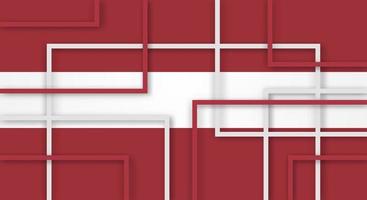 Abstract Geometric Square Stripes Lines Papercut Background with Flag of Latvia vector
