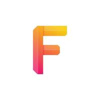 Letter F Logo Gradient Colorful Style for Company Business or Personal Branding vector