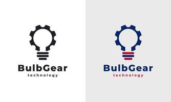 Gear Light Bulb Logo Design Inspiration vector