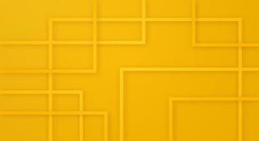 Abstract 3D Geometric Square Stripes Lines Paper cut Background with Yellow Colors Realistic Decoration Pattern vector