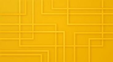 Abstract 3D Geometric Square Stripes Lines Paper cut Background with Yellow Colors Realistic Decoration Pattern vector