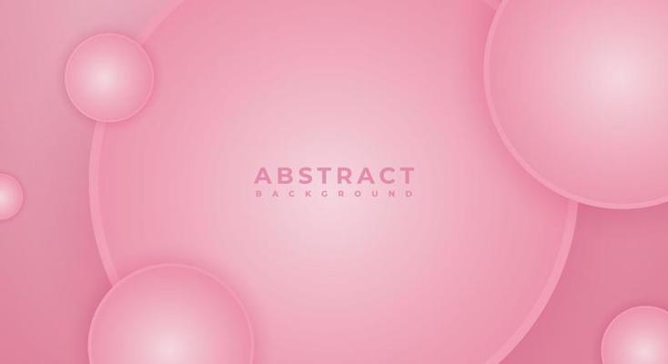 Abstract 3D Background Circle Pink Papercut Layer with Copy Space for Text or Message