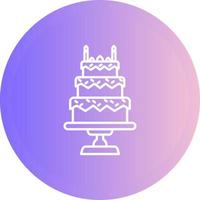 icono de vector de pastel de cumpleaños