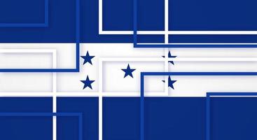 Abstract Geometric Square Stripes Lines Papercut Background with Flag of Honduras vector