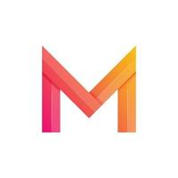 Letter M Logo Gradient Colorful Style for Company Business or Personal Branding vector