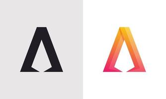 color degradado del logotipo de la letra a para el negocio de la empresa o la marca personal vector