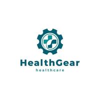 Medical Cross Gear Healthy Logo. Suitable for Pharmacy Icon vector