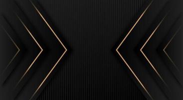 Abstract Golden Lines on Black Background. Luxury Universal Geometric Triangle Black Friday Banner vector