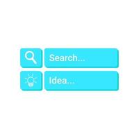 search button vector and idea button.