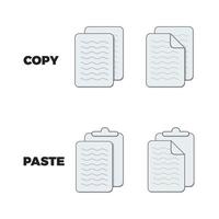 Copy paste icon, clip art file copy paste. vector