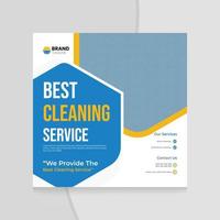 Best cleaning service for home social media post and web template vector